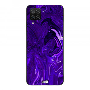Samsung Galaxy A12 Inkit Suojakuori, Purple Swirl