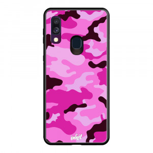 Samsung Galaxy A20e Inkit Suojakuori, Pink Camo