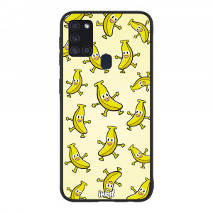 Samsung Galaxy A21s Inkit Suojakuori, Happy Bananas