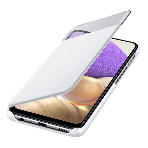 Samsung Galaxy A32 5G S View Wallet Cover, Valkoinen