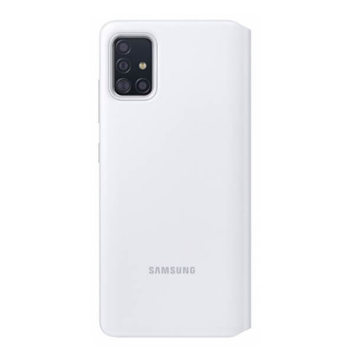Samsung Galaxy A51 5G S View Wallet Cover, Valkoinen
