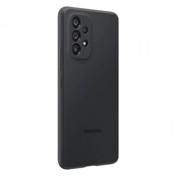 Samsung Galaxy A53 5G Silicone Cover Suojakuori, Musta