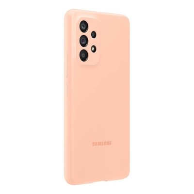 Samsung Galaxy A53 5G Silicone Cover Suojakuori, Persikka