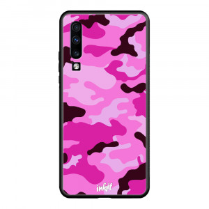 Samsung Galaxy A70 Inkit Suojakuori, Pink Camo