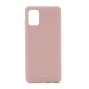 Samsung Galaxy A71 Goospery Silicone Suojakuori, Vaaleanpunainen