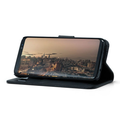 Samsung Galaxy S21 Ultra 5G Screenor Smart Lompakko Suojakotelo, Musta