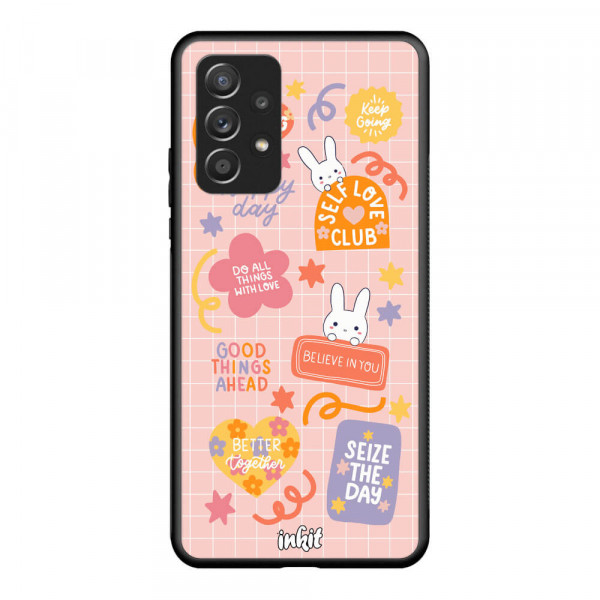 Samsung Galaxy A72 / A72 5G Inkit x Zoetry And Letters Suojakuori, Stickers