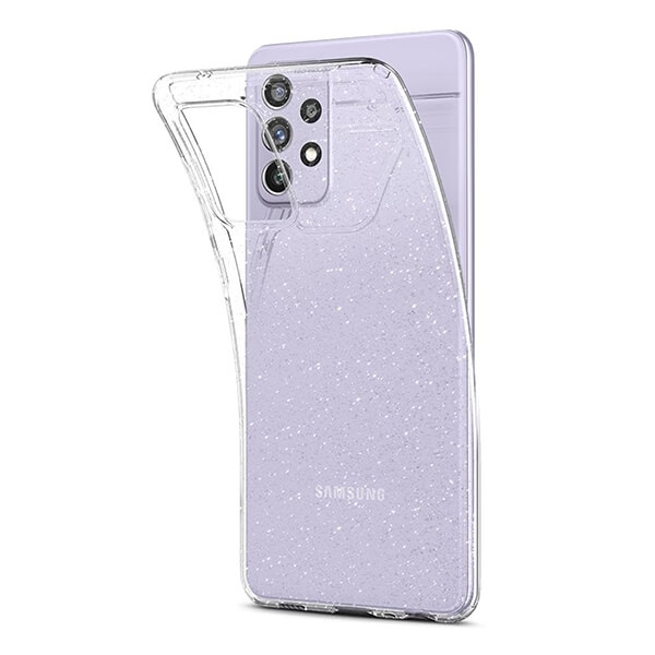 Samsung Galaxy A72 / A72 5G Spigen Liquid Crystal Glitter Suojakuori, Kirkas