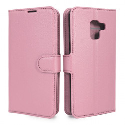 Samsung Galaxy A8 Lompakko Suojakotelo, Vaaleanpunainen
