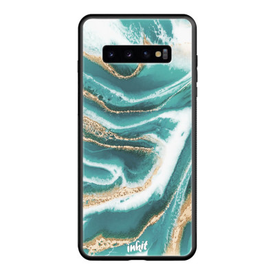 Samsung Galaxy S10 Inkit Suojakuori, Turquoise Marble