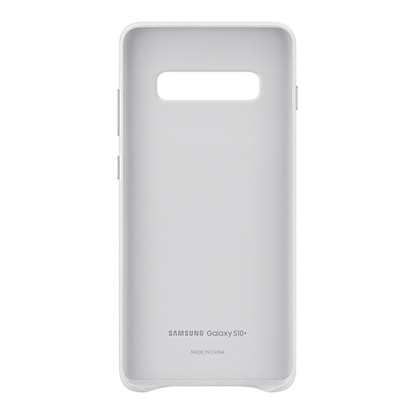 Samsung Galaxy S10+ Leather Cover Suojakuori, Valkoinen