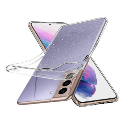 Samsung Galaxy S21 FE 5G Spigen Liquid Crystal Glitter Suojakuori, Kirkas