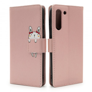 Samsung Galaxy S21 5G Mobbit Buddy Lompakko Suojakotelo, Ruusukulta