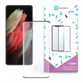 Samsung Galaxy S21 Ultra 5G Mobbit Koko Näytön Panssarilasi, Musta