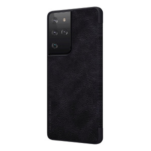 Samsung Galaxy S21 Ultra 5G Nillkin Qin Lompakko Suojakotelo, Musta