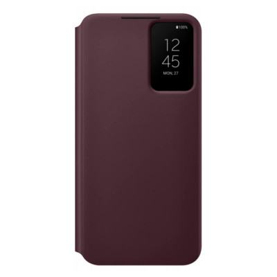 Samsung Galaxy S22+ 5G Smart Clear View Cover Suojakotelo, Burgundy