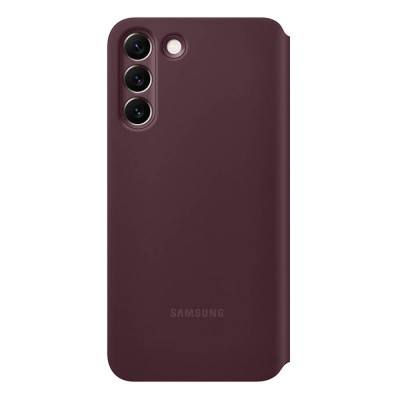 Samsung Galaxy S22+ 5G Smart Clear View Cover Suojakotelo, Burgundy