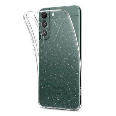 Samsung Galaxy S22+ 5G Spigen Liquid Crystal Glitter Suojakuori, Kirkas
