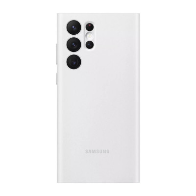 Samsung Galaxy S22 Ultra 5G Smart Clear View Cover Suojakotelo, Valkoinen
