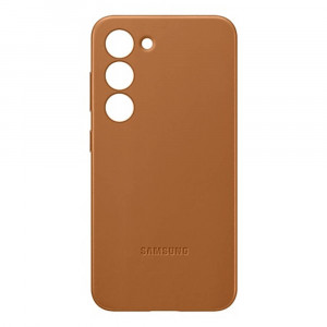 Samsung Galaxy S23 5G Leather Cover Suojakuori, Ruskea