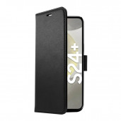 Samsung Galaxy S24+ 5G Screenor Smart Lompakko Suojakotelo, Musta