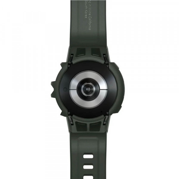 Samsung Galaxy Watch 4 / 5 (44mm) Spigen Rugged Armor Pro Suojakuori rannekkeella, Vihreä
