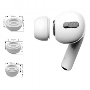 Tech-Protect Silikoniset vaihtopäät Apple Airpods Pro 1/2, Valkoinen (3 paria)