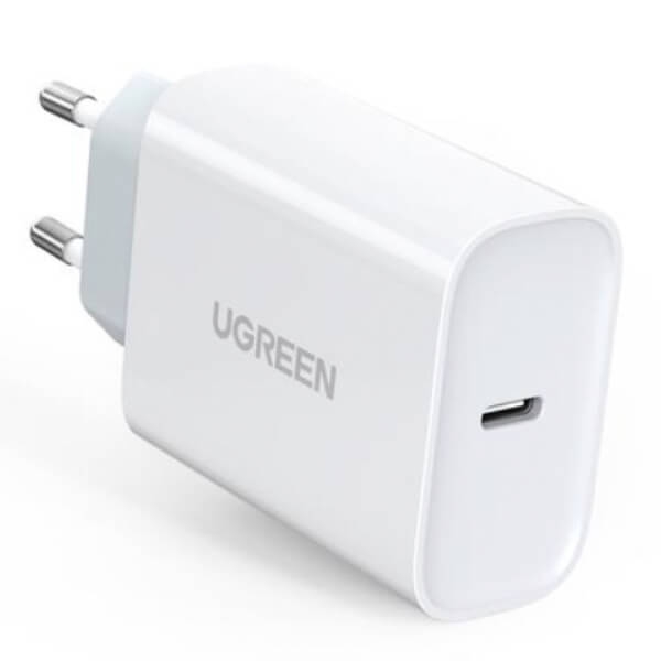 Ugreen USB-C Verkkolaturi, 30W, Valkoinen