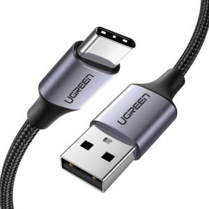 Ugreen USB-C Punottu Kaapeli, 0,25m, Musta