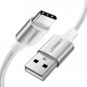 Ugreen USB-C Punottu Kaapeli 1,5m, Valkoinen
