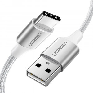 Ugreen USB-C Punottu Kaapeli 2,0m, Valkoinen