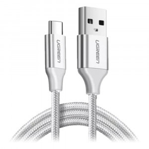 Ugreen USB-C Punottu kaapeli 3,0m, Valkoinen